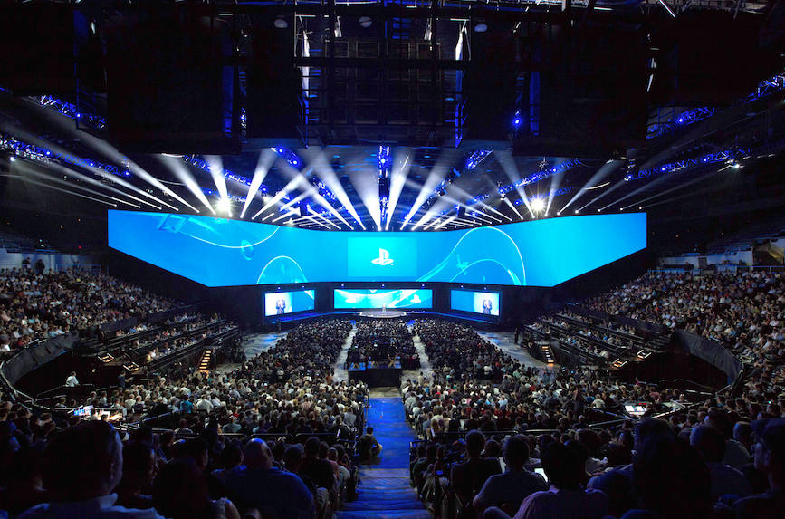 90 West Group provides full production services to Sony PlayStation for their Live Events. Pictured E3.