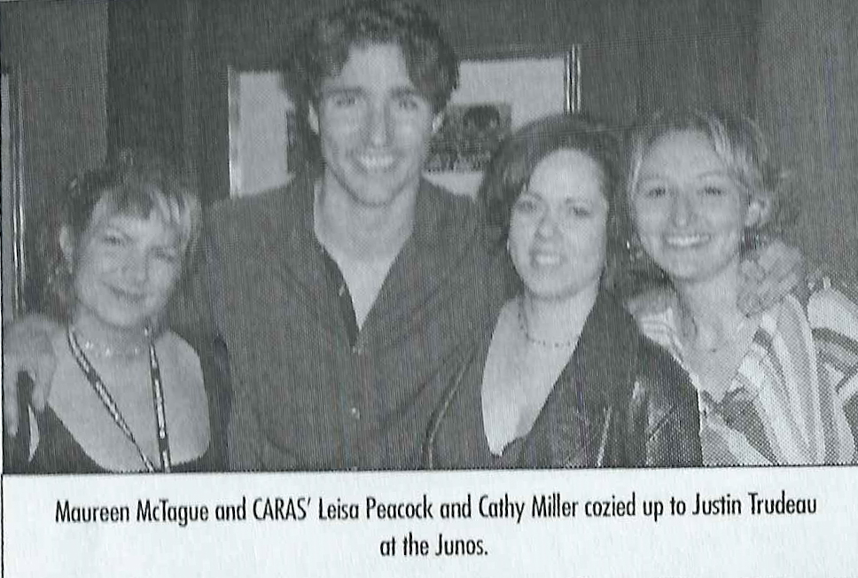  With Justin Trudeau at 2002 Junos in Newfoundland 