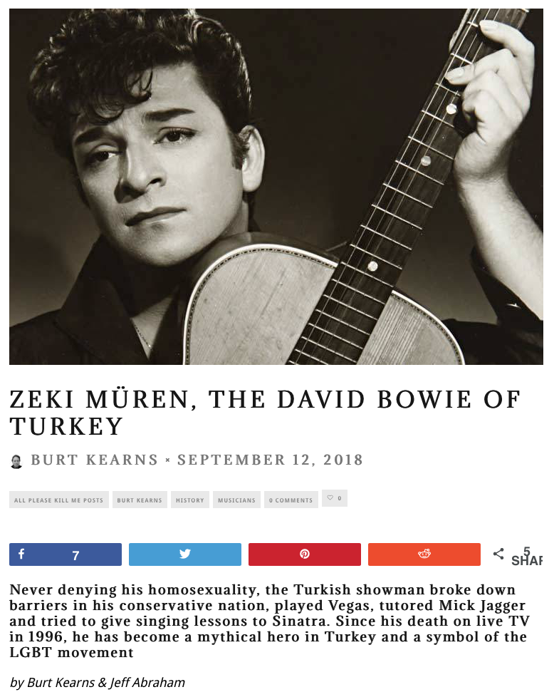 Zeki Muren, The David Bowie of Turkey 9.12.18