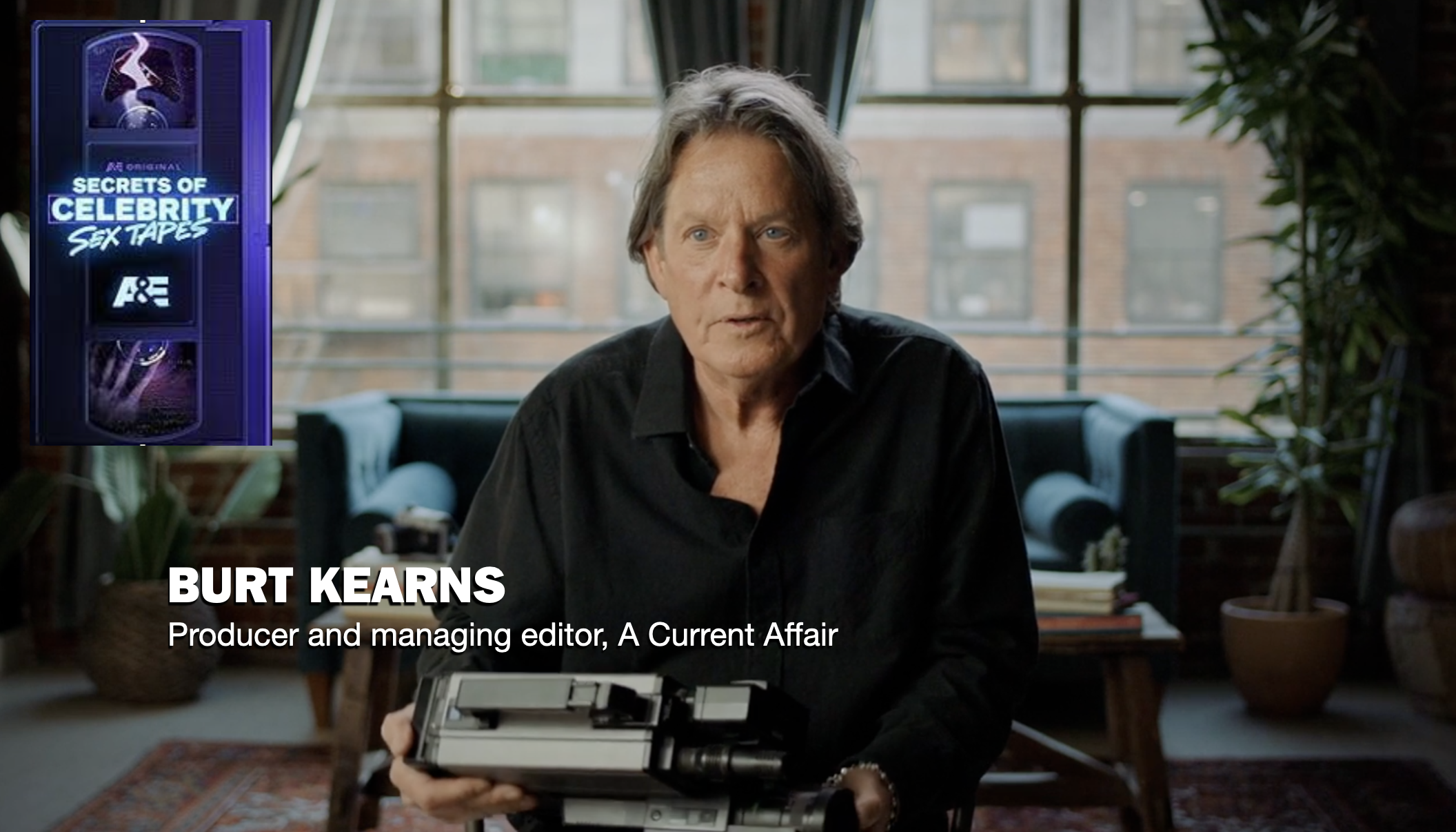 BURT FEATURED IN A&E SERIES, 'SECRETS OF CELEBRITY SEX TAPES,’ Sept 2025