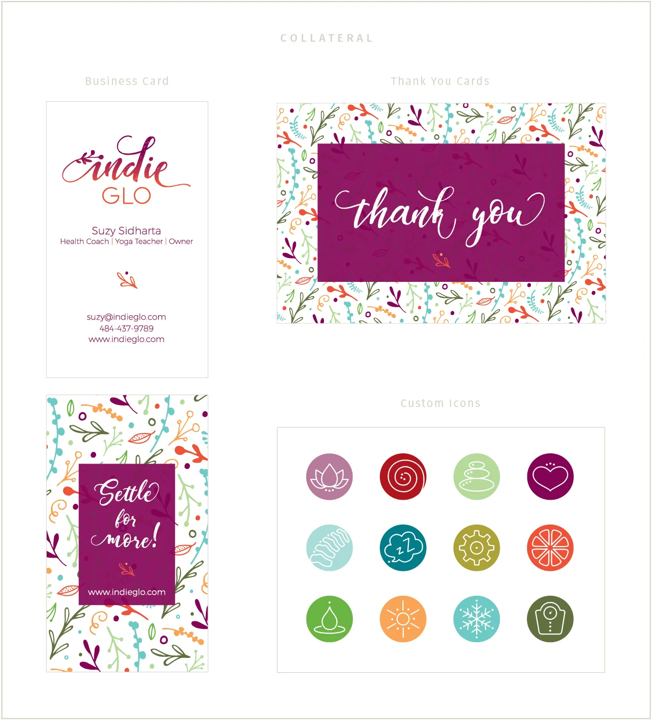 Custom collateral designs for indieGlo