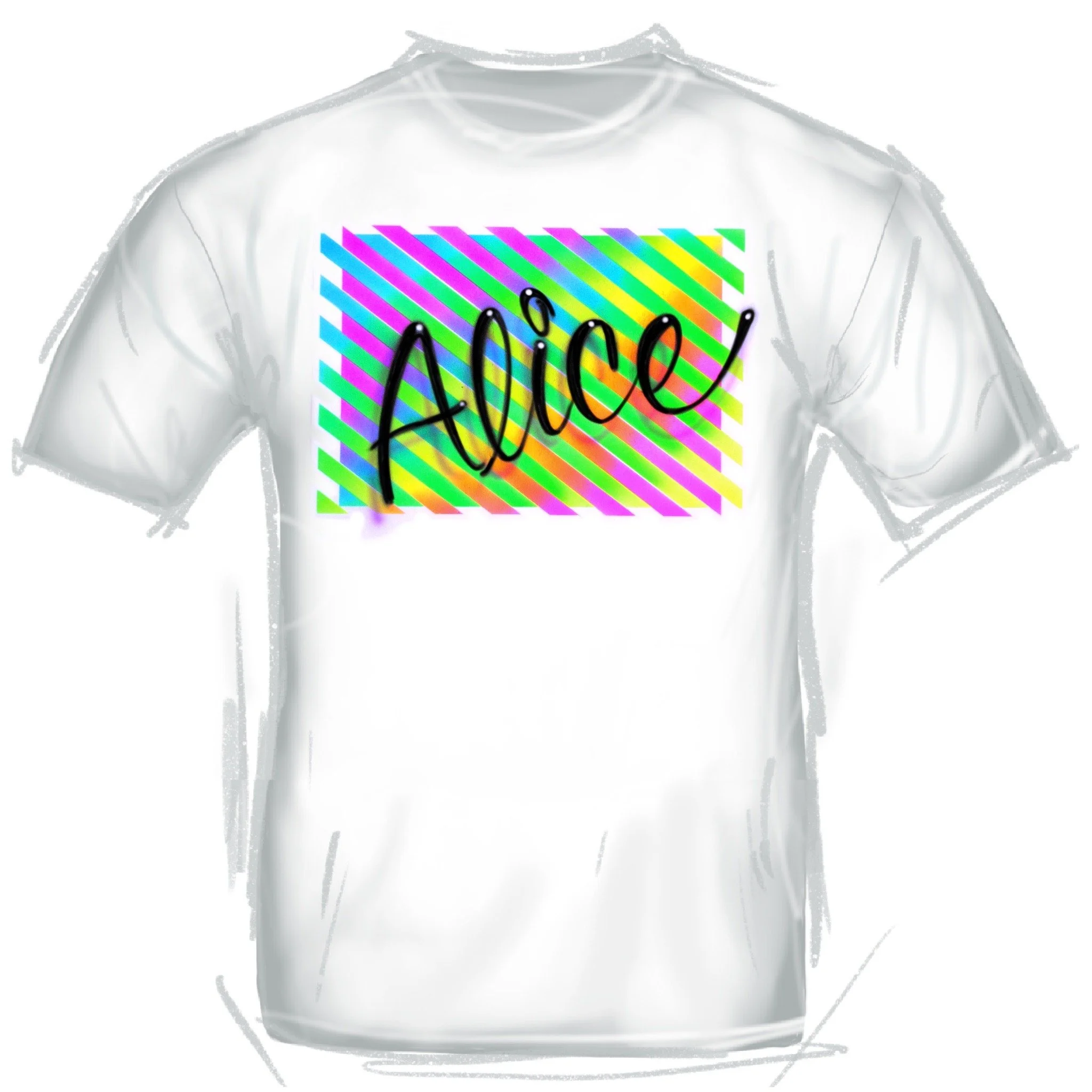 569 Rainbow Strips Bars Name