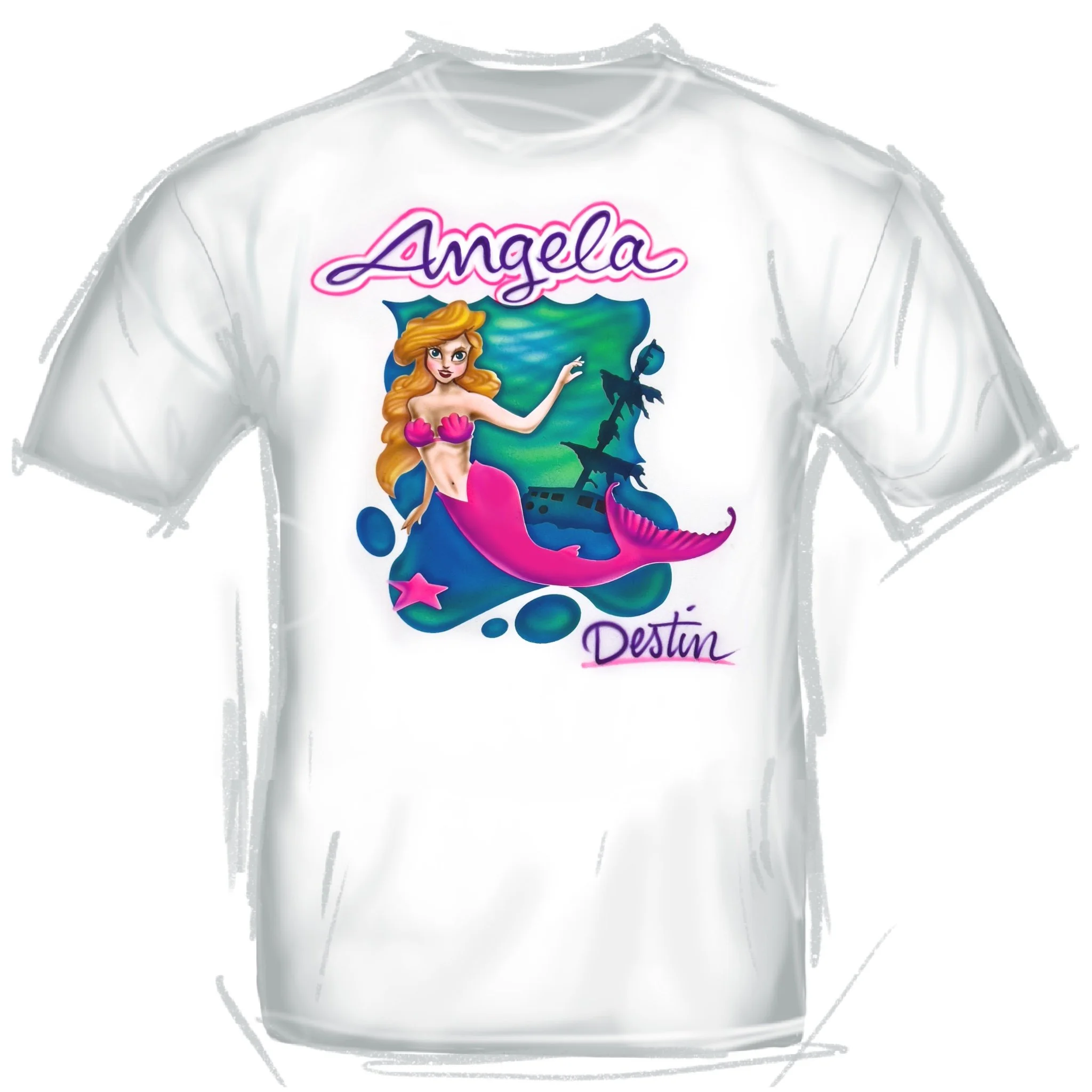 518 Mermaid with Sunken Ship