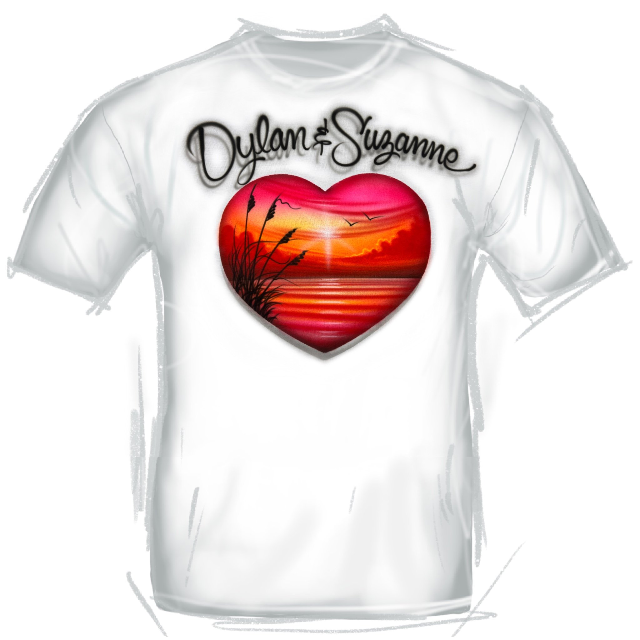 100 Red Heart Beach Love