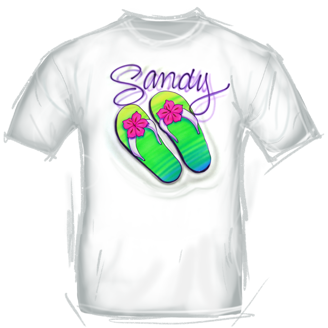 210 Hibiscus Flip Flops