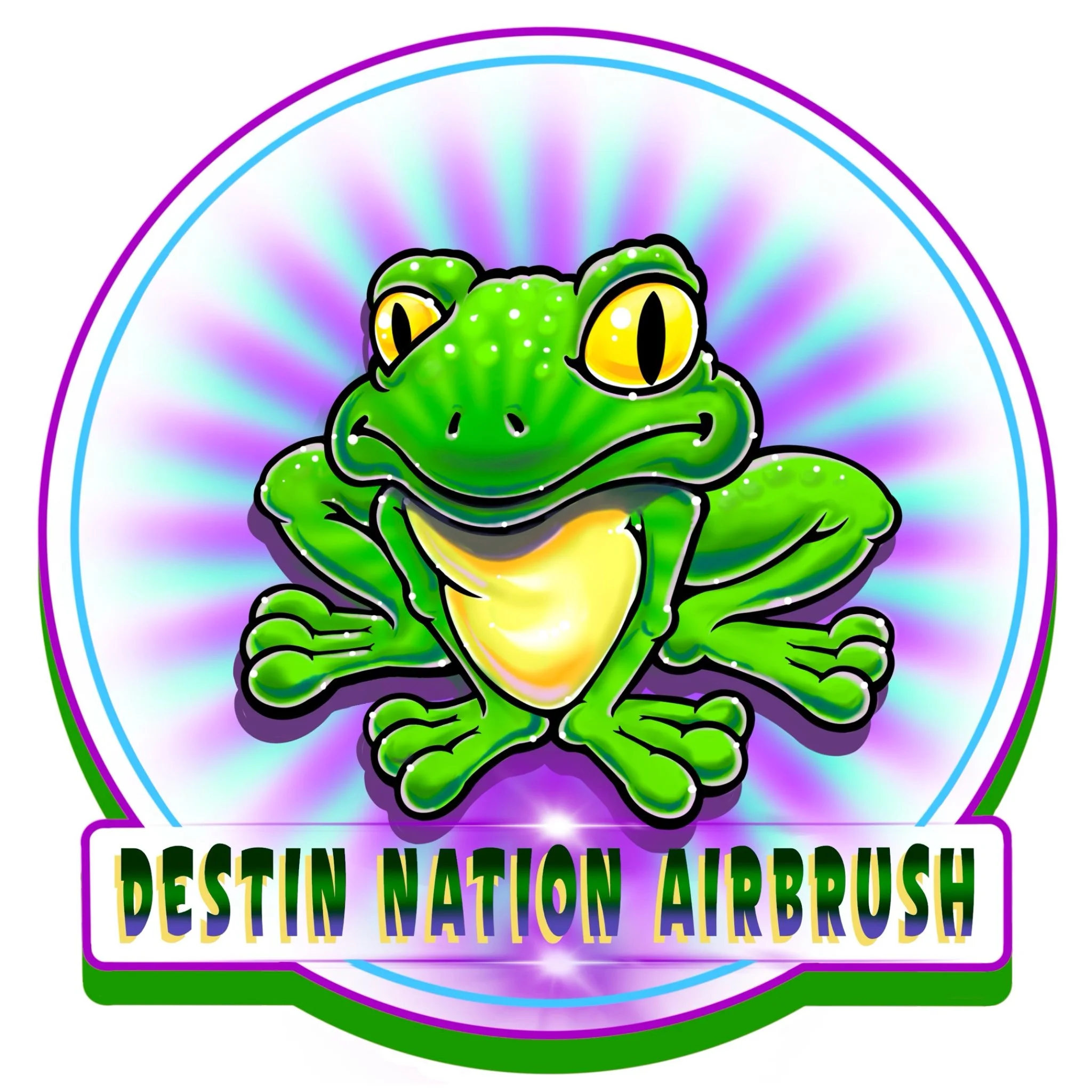 Frog Burst Sticker