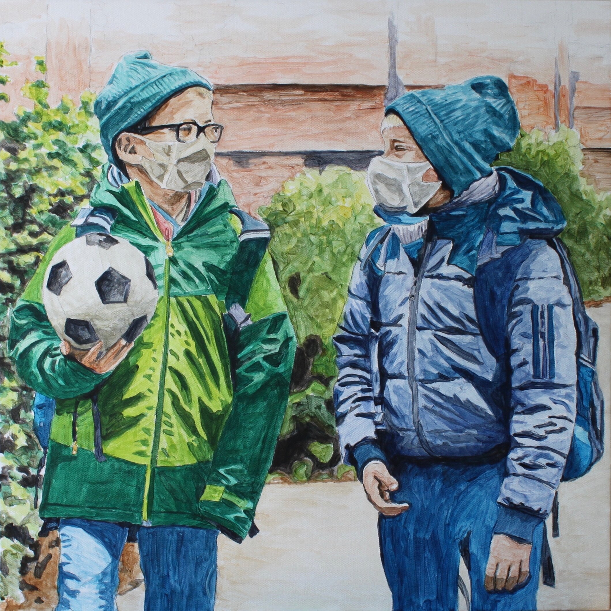 Untitled, Boys with Masks, 2020