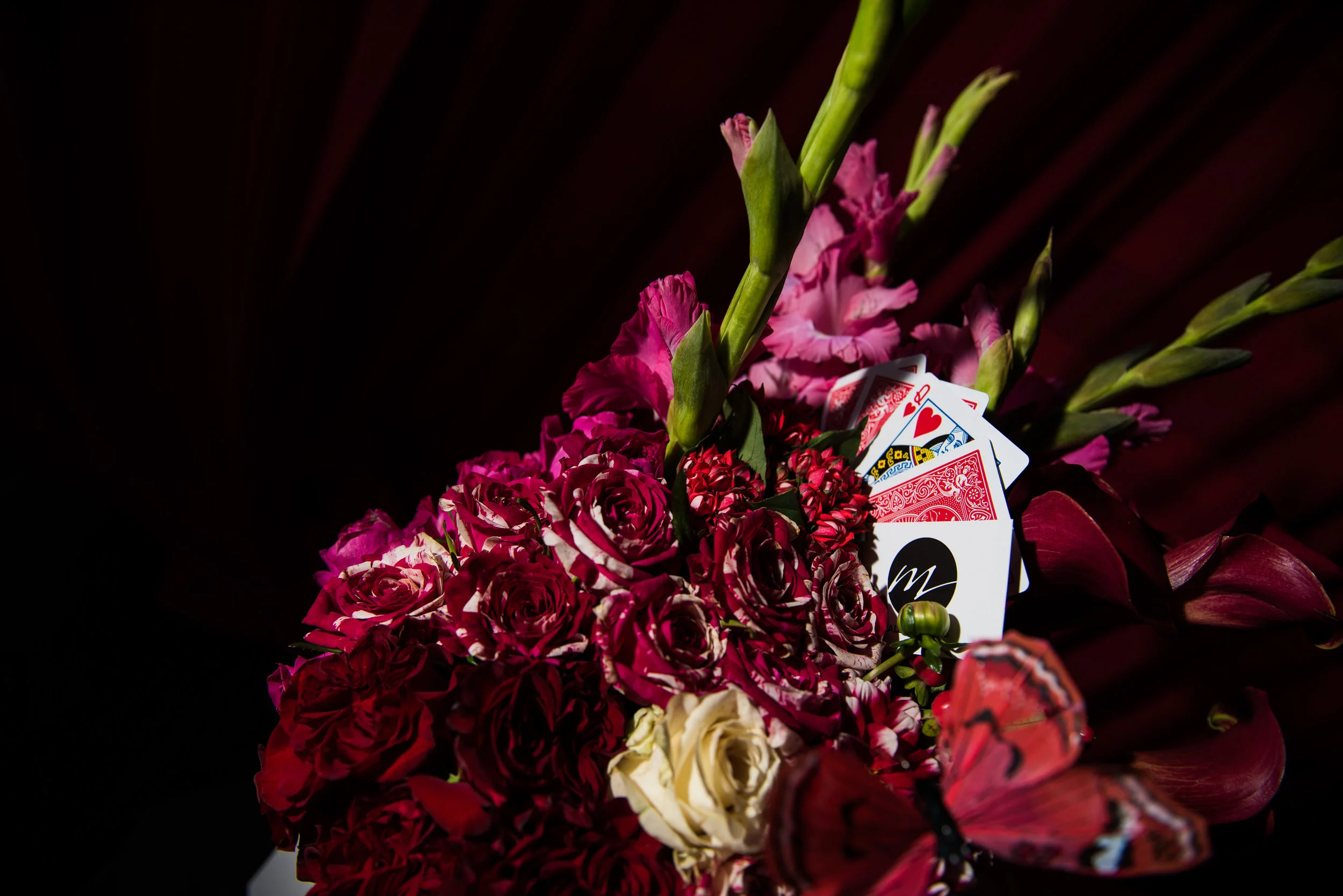 Malloy Events_New Hampshire florist_queen of hearts_reception centerpiece