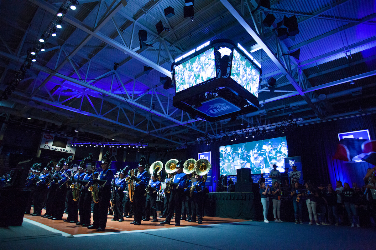 UNH Marching Band performs