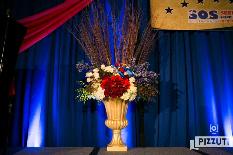 Stage design with signage
