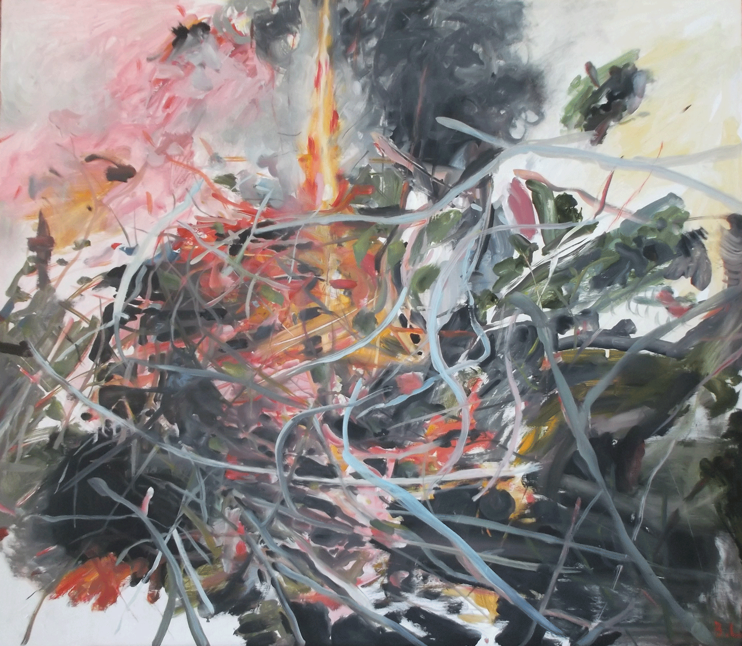 Burn Pile (Fire) Oil/Board  36"x41"