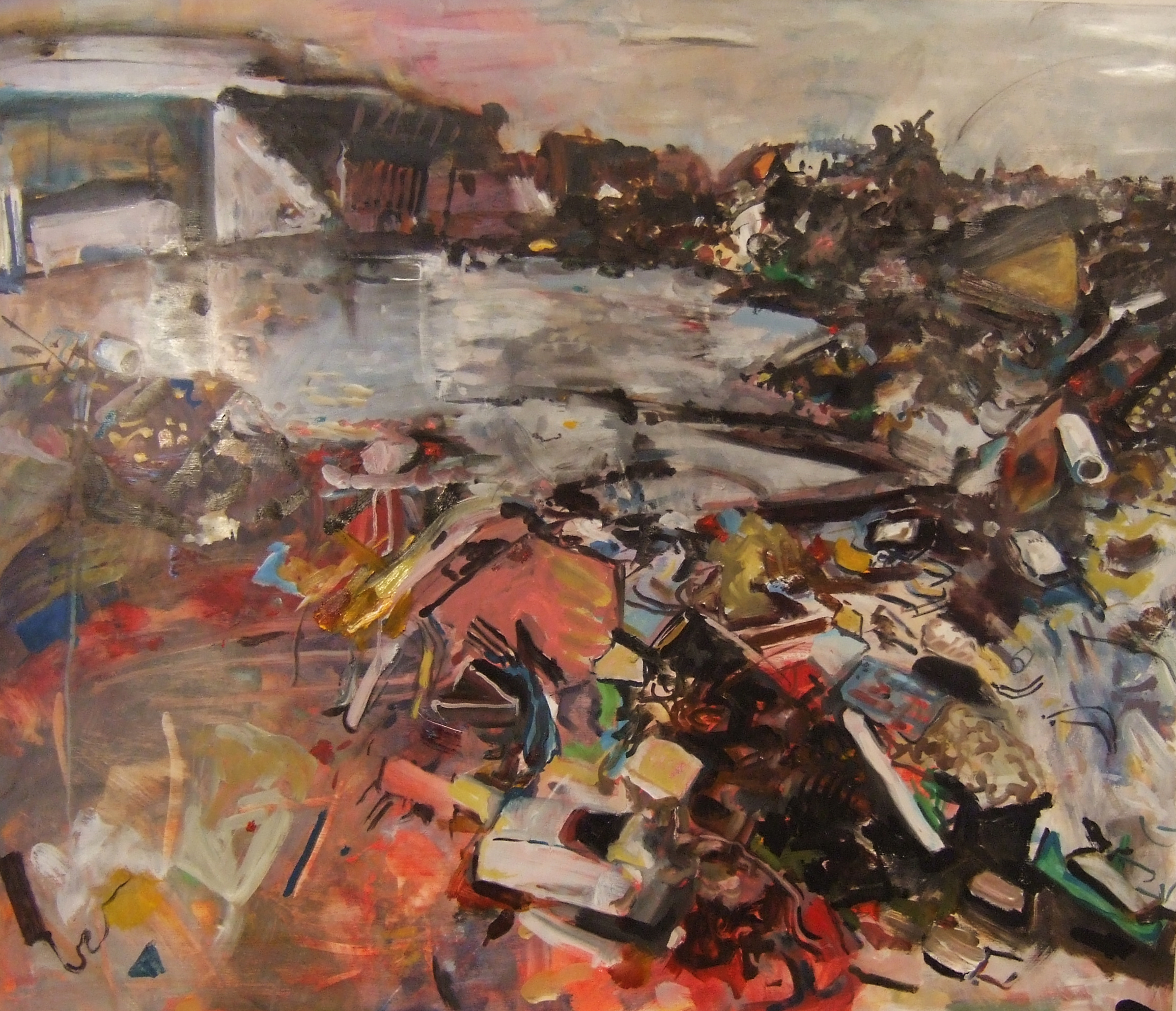 "Tornado Debris"  Oil/Board  36"x42"