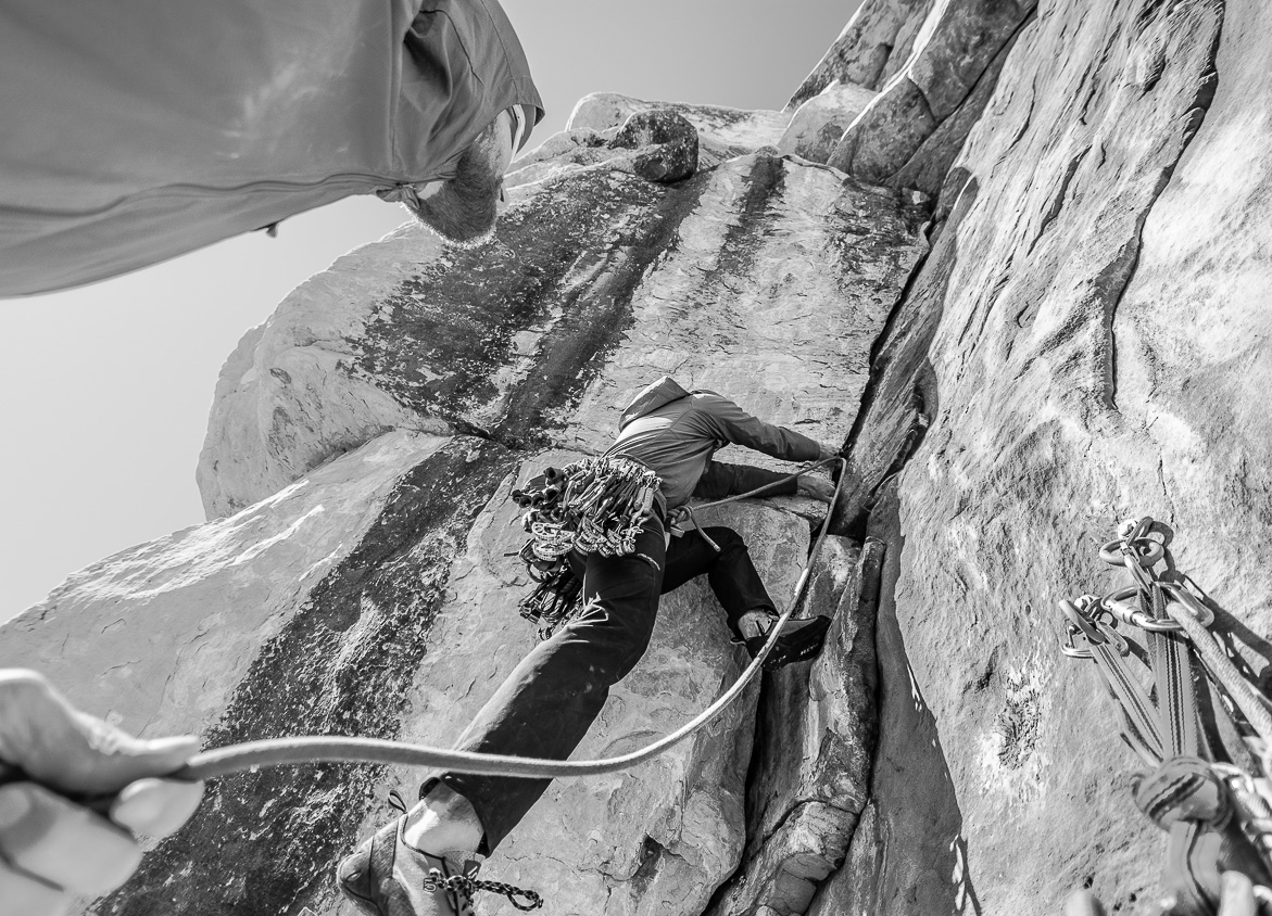 Crack climbing in Wyoming's Sinks Canyon