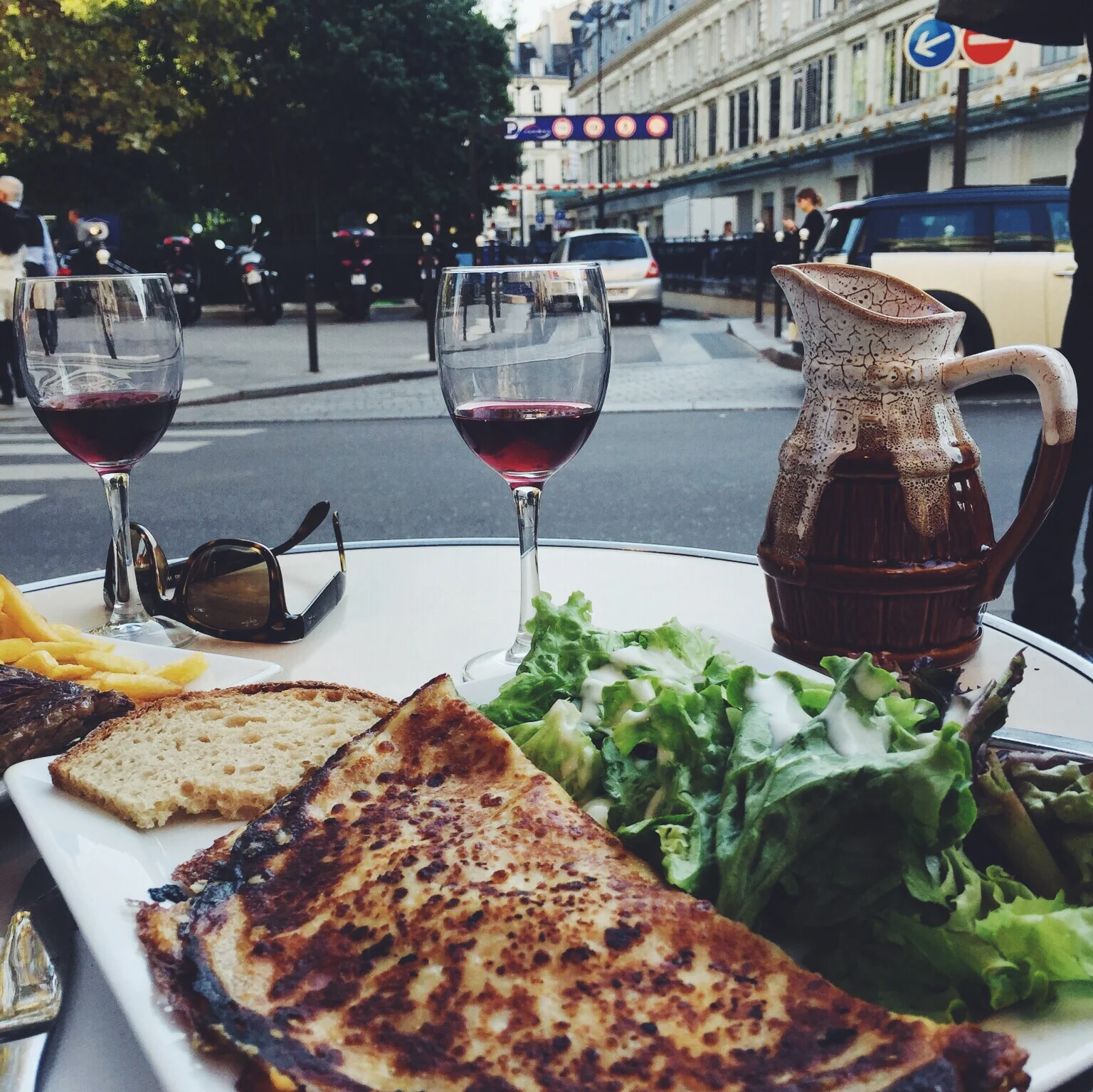 The best croque monsieur at Au Babylon Cafe.