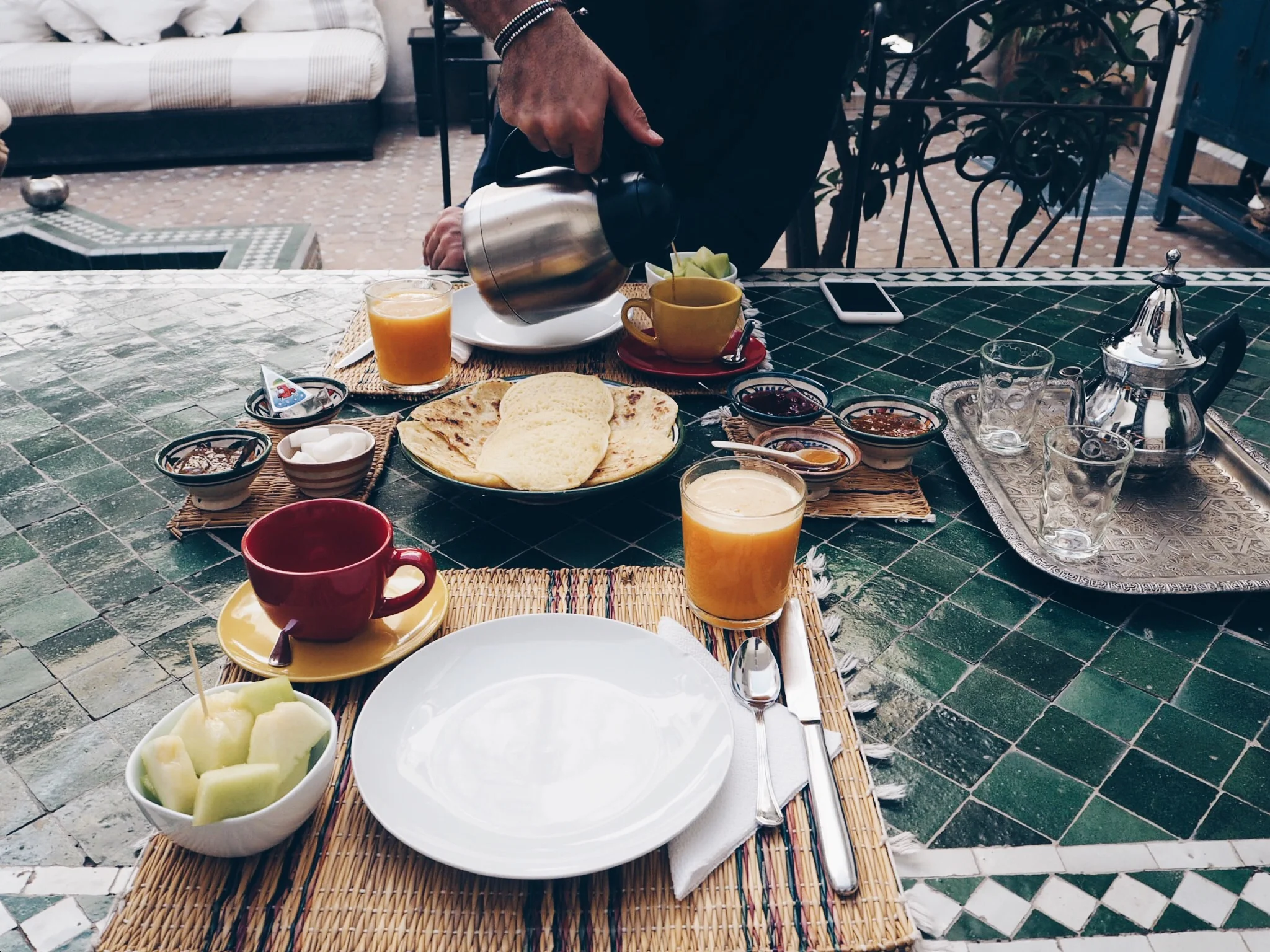 Breakfast at the riad