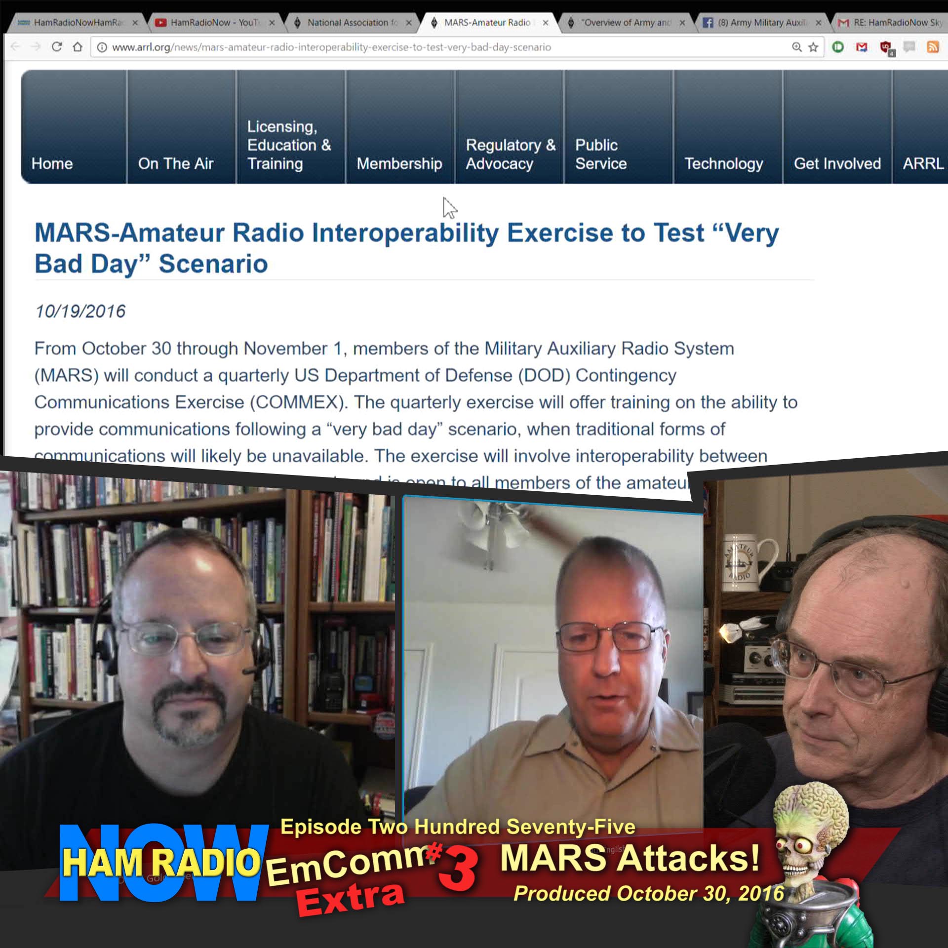 HRN 275: EmComm Extra #3 - MARS ATTACKS! (Interop test, on HamRadioNow)