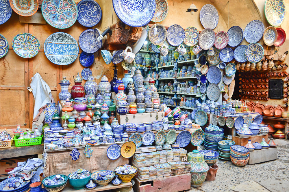 pottery shop in the medina