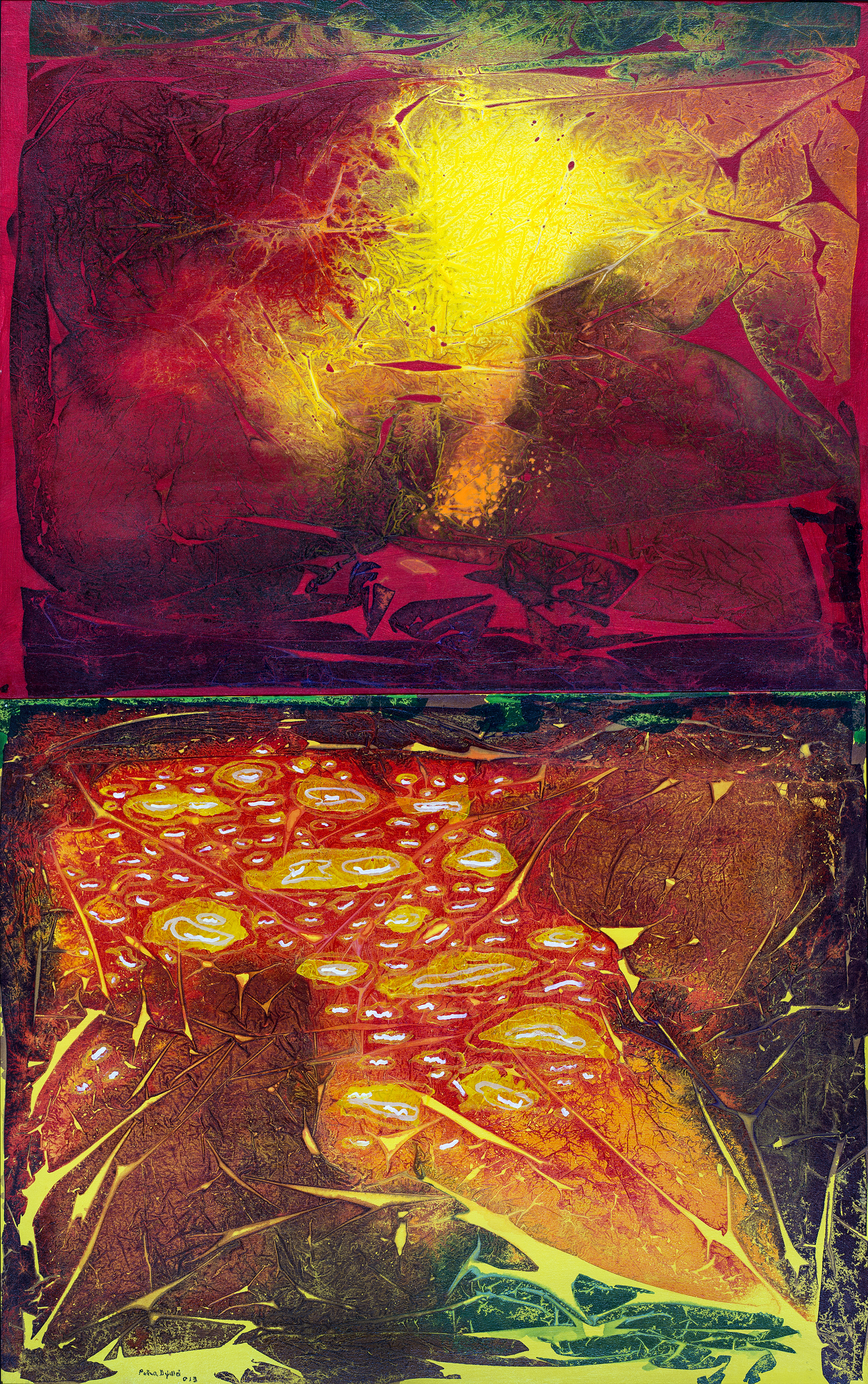 2013. De La Serie Visiones Con Los Ojos Cerrados. Acrílico Sobre Tela. 80x50"
