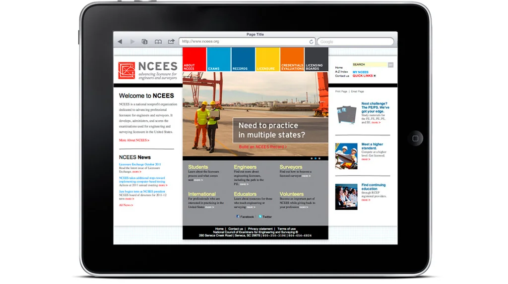  The engineer's mindset becomes the intentional framework around which unique perspectives and authentic, handwritten formulations are assembled to express the relevance of NCEES' services to a diverse audience.&nbsp; 