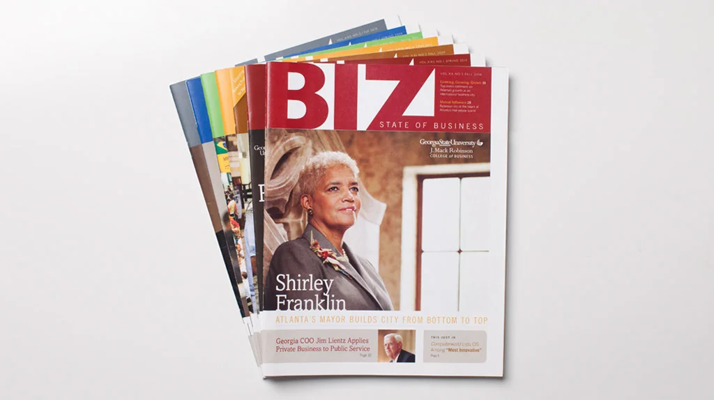  The alumni magazine for the J. Mack Robinson College of Business at Georgia State University is an award-winning semiannual full of the latest in Robinson College news, business trends and features with key players, both local and international.&nbs