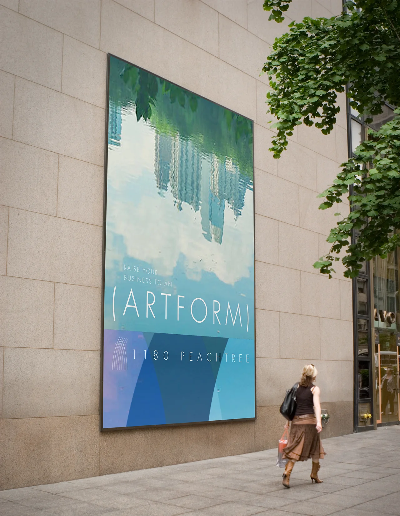  Your address is more than a location. It's a work of art. Such was the case entering the refresh of the brand for 1180 Peachtree, an icon of the midtown skyline. This hypothetical mood work was pitched as a conversation starter in early concepts. 