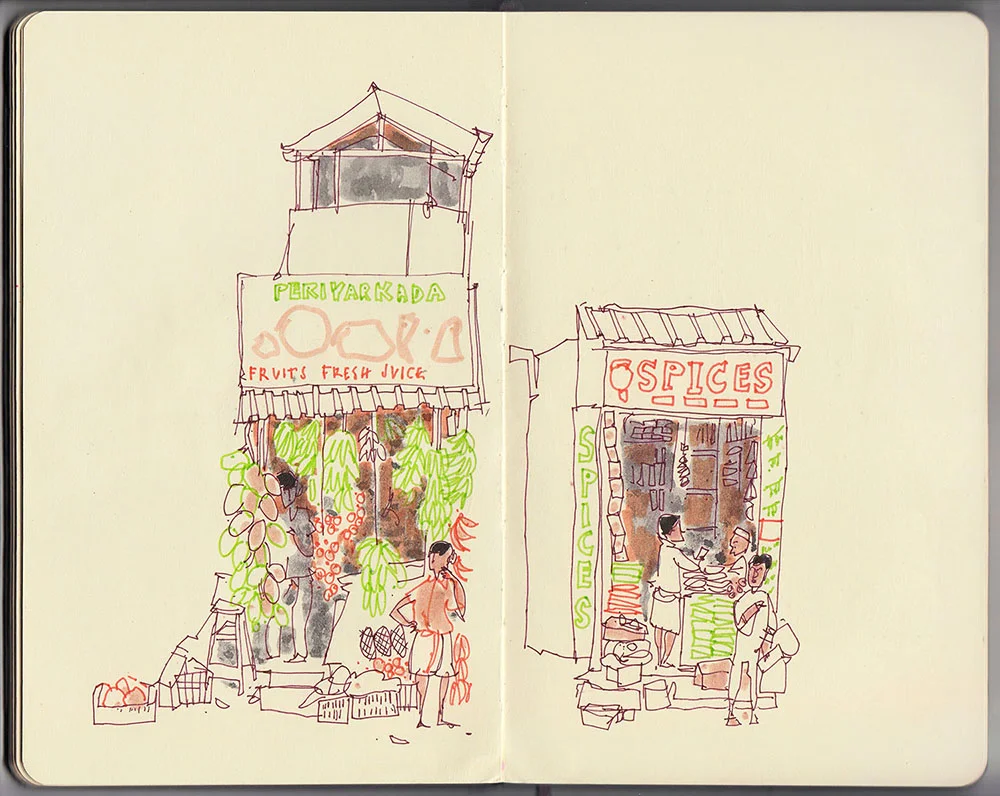 Store fronts in Kumily