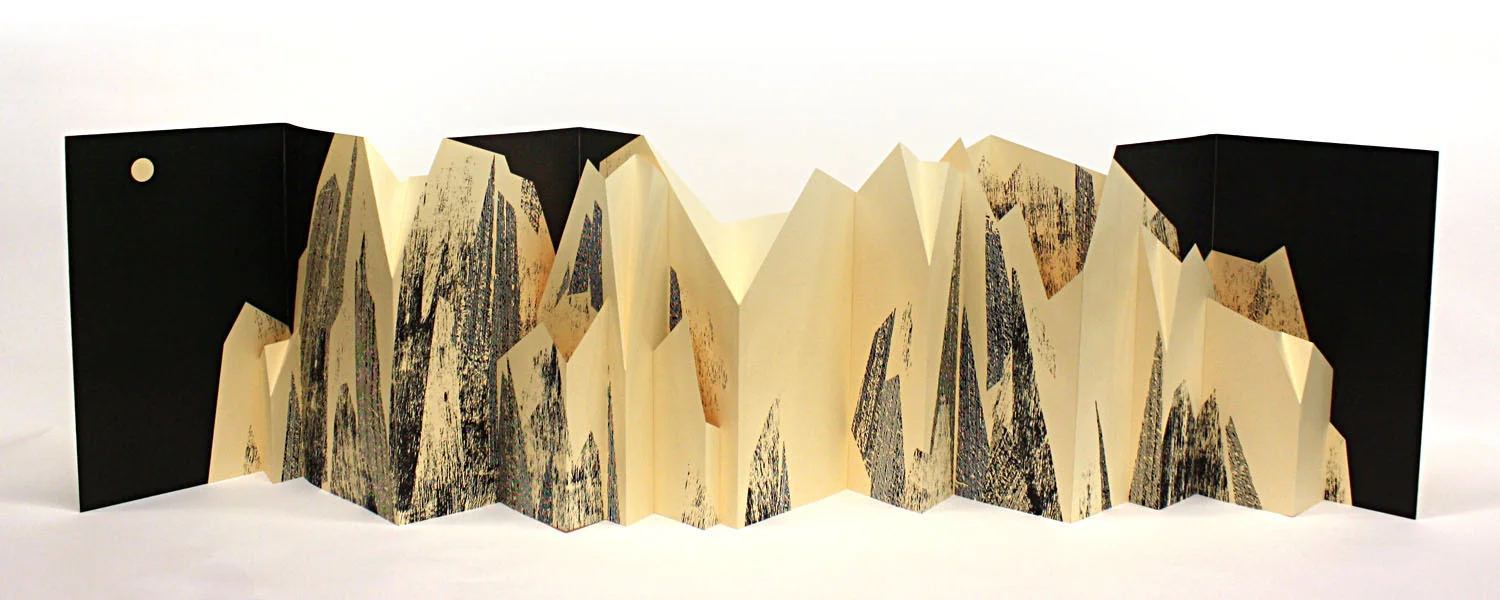 Folding Mountain, laser print on index paper, unlimited edition