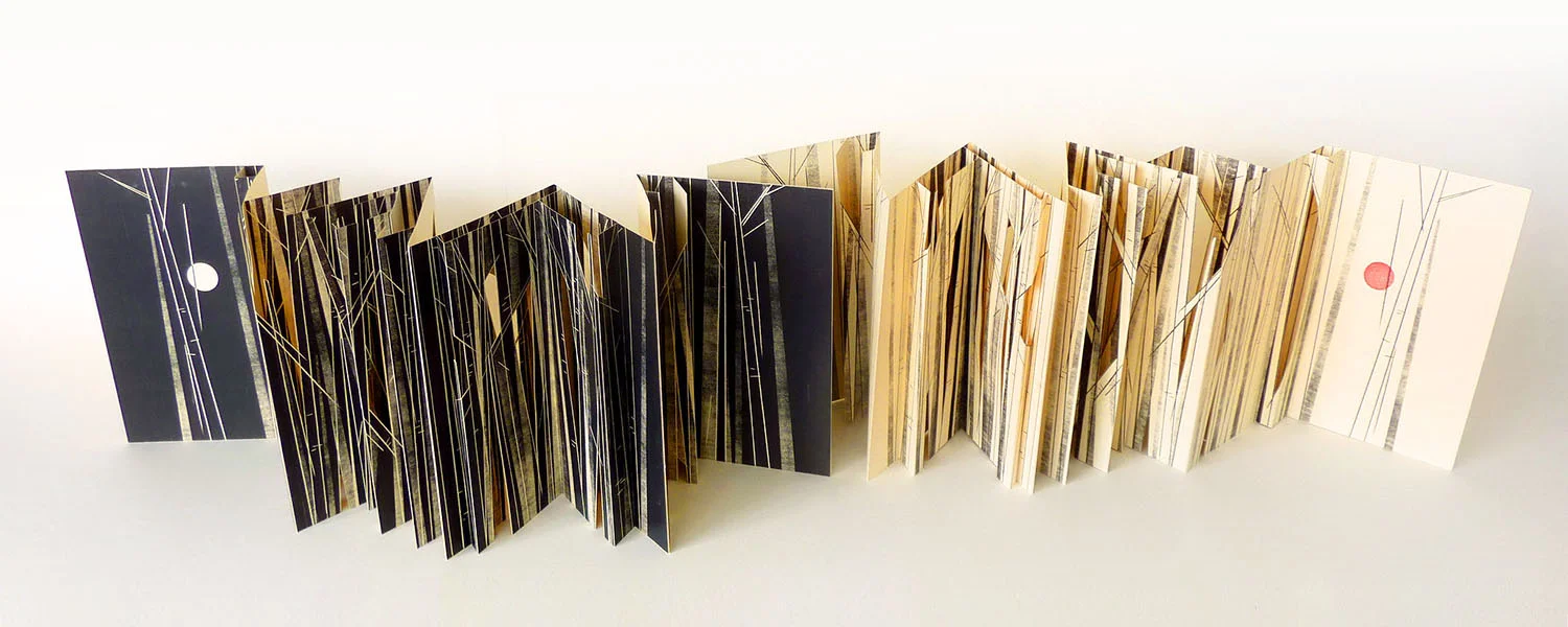 See the Forest for the Trees (Night Time and Day Time), laser print on index paper with stamping ink, unlimited edition