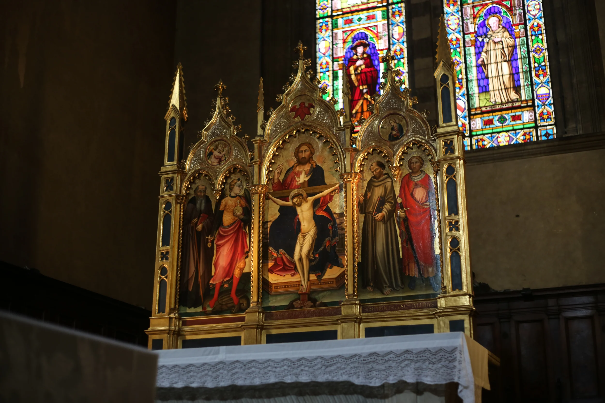 Page 106: Church of Santa Trinità, Florence, altarpiece depicting the Trinity