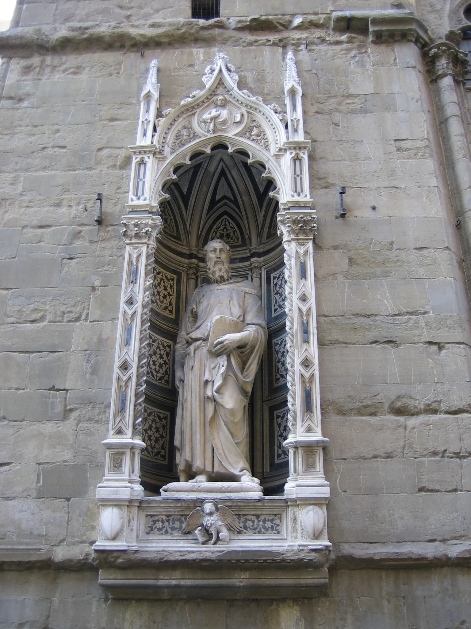 Page 131: Sculptures in the niches around Orsanmichele, Saint Mark by Donatello (1411)