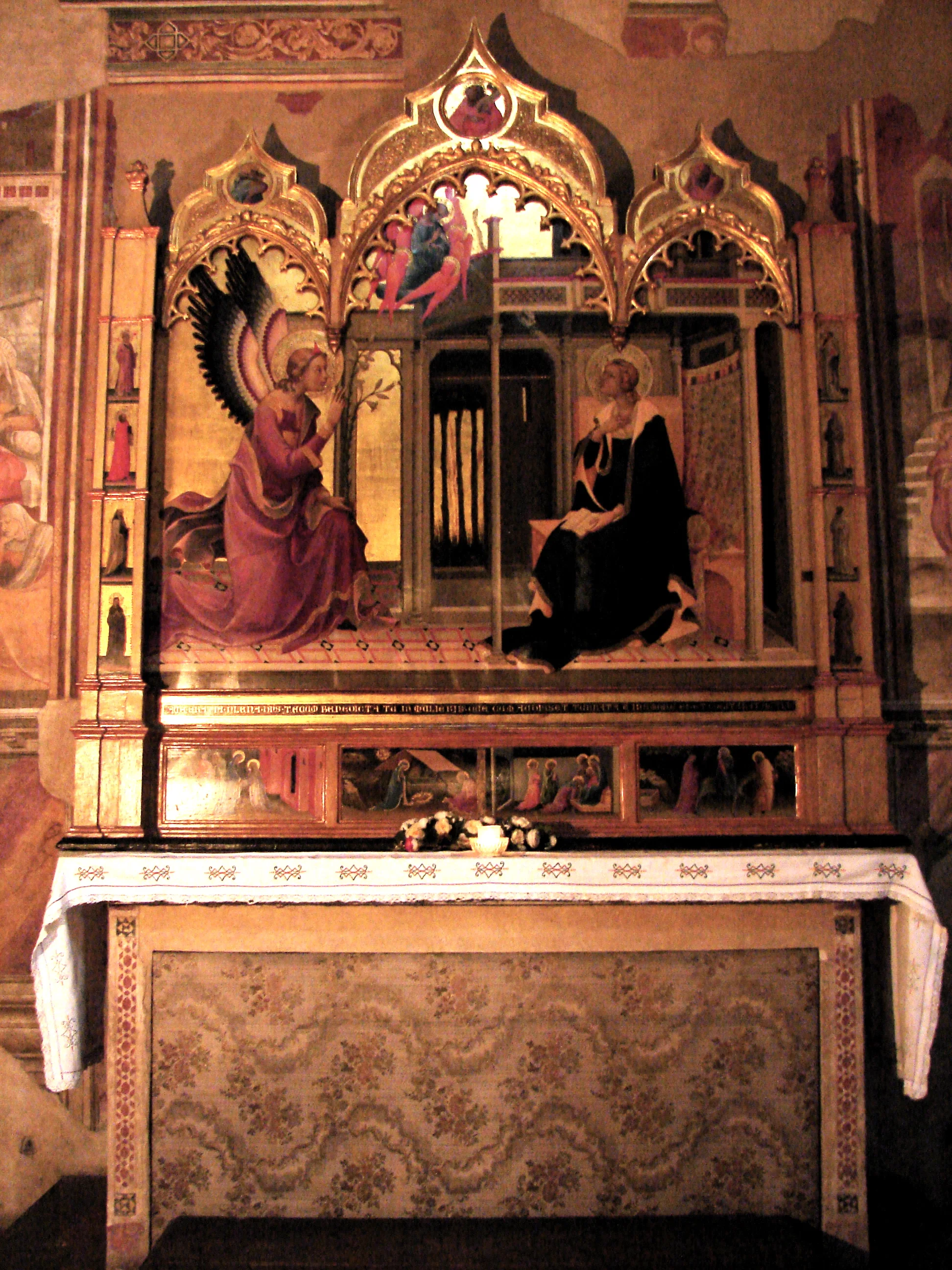 Page 105: Annunciation by Lorenzo Monaco (1420s) in the chapel of the Bartolini-Salimbeni family