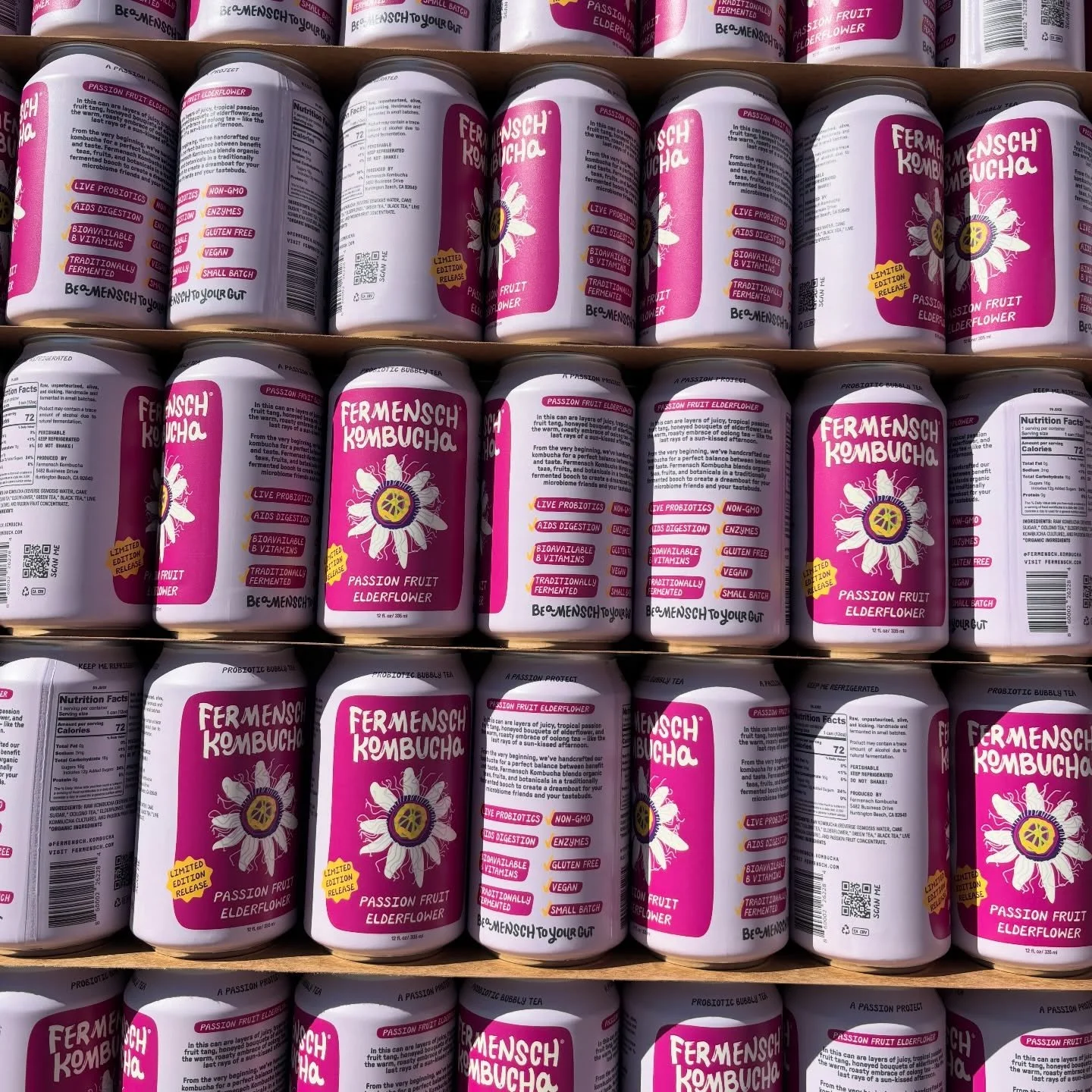 It&rsquo;s happening!!! Our new seasonal flavor ⭐️Passionfruit Elderflower⭐️ will be canned and ready next week! We thought we&rsquo;d give you a sneak peak 👀