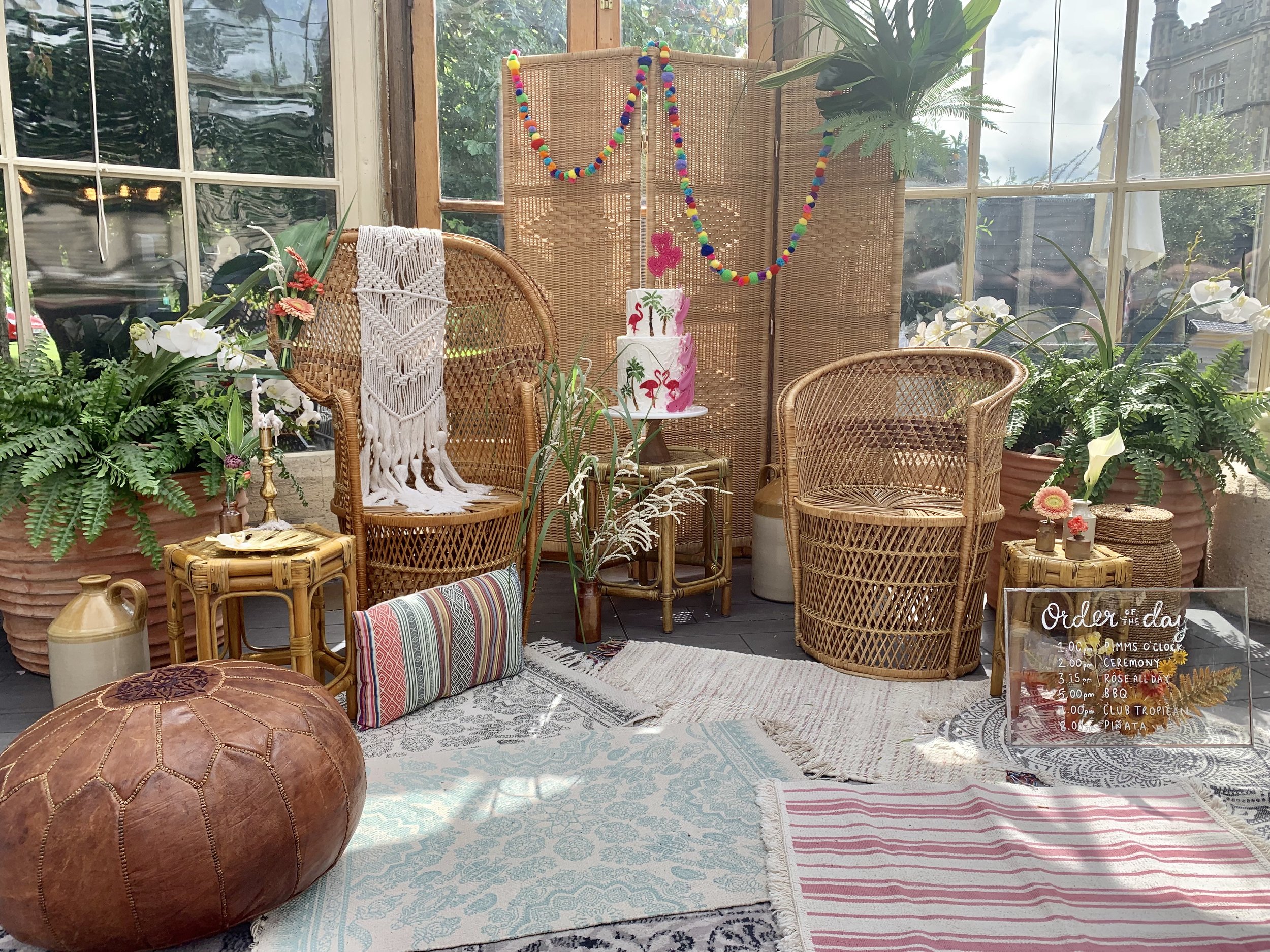 Vintage Rattan Furniture Hire 