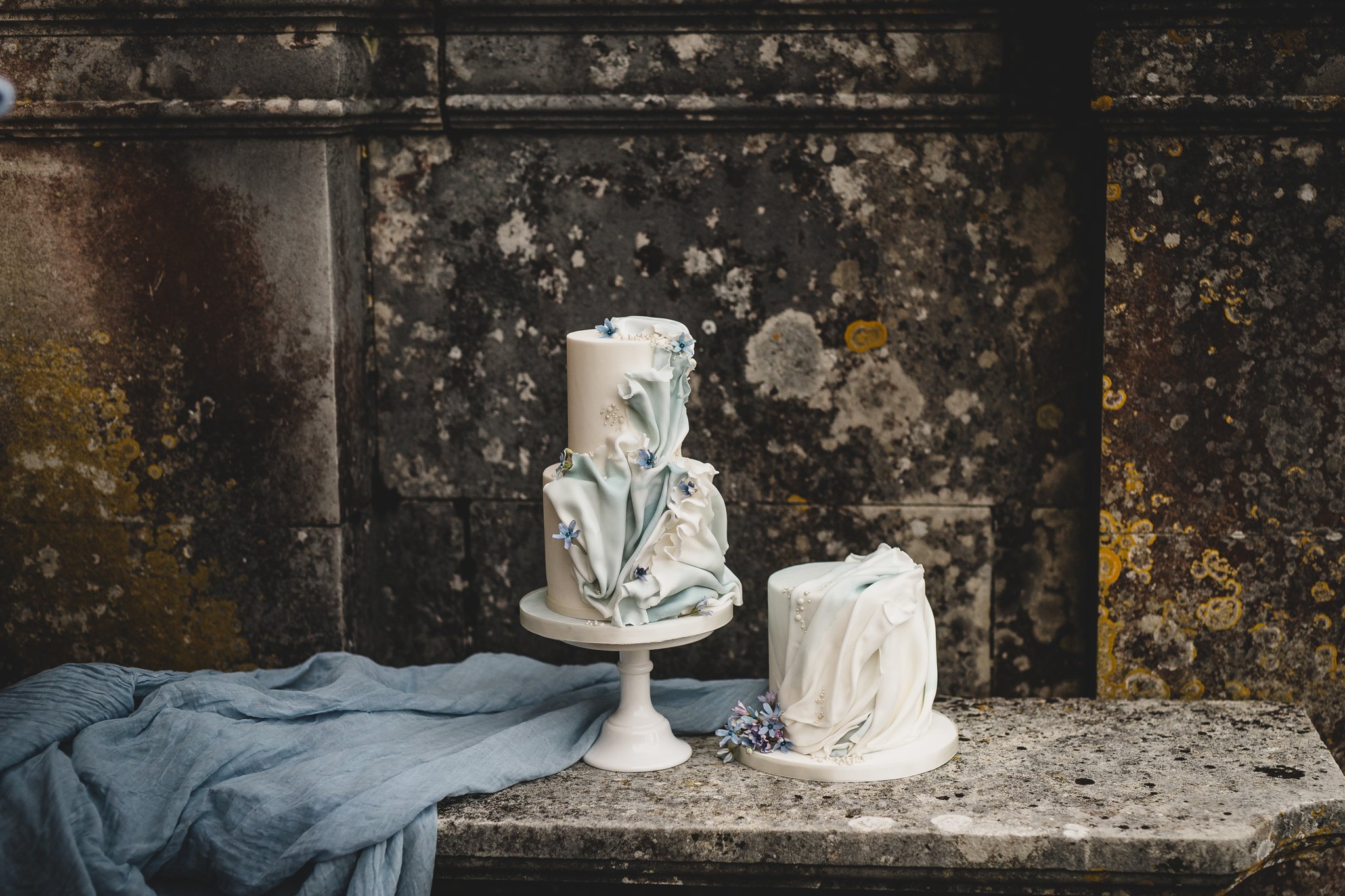 Blue Modern Wedding Cake