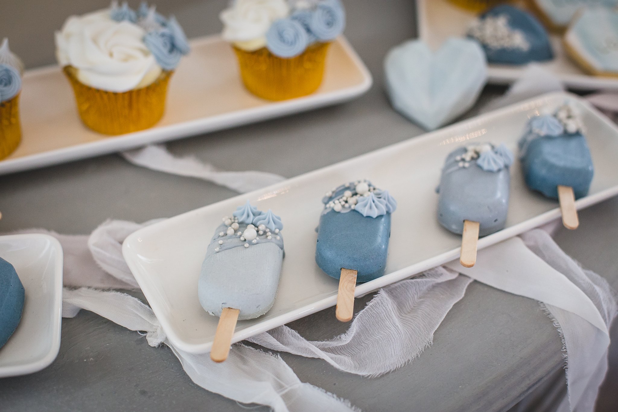 Blue Modern Wedding Cake