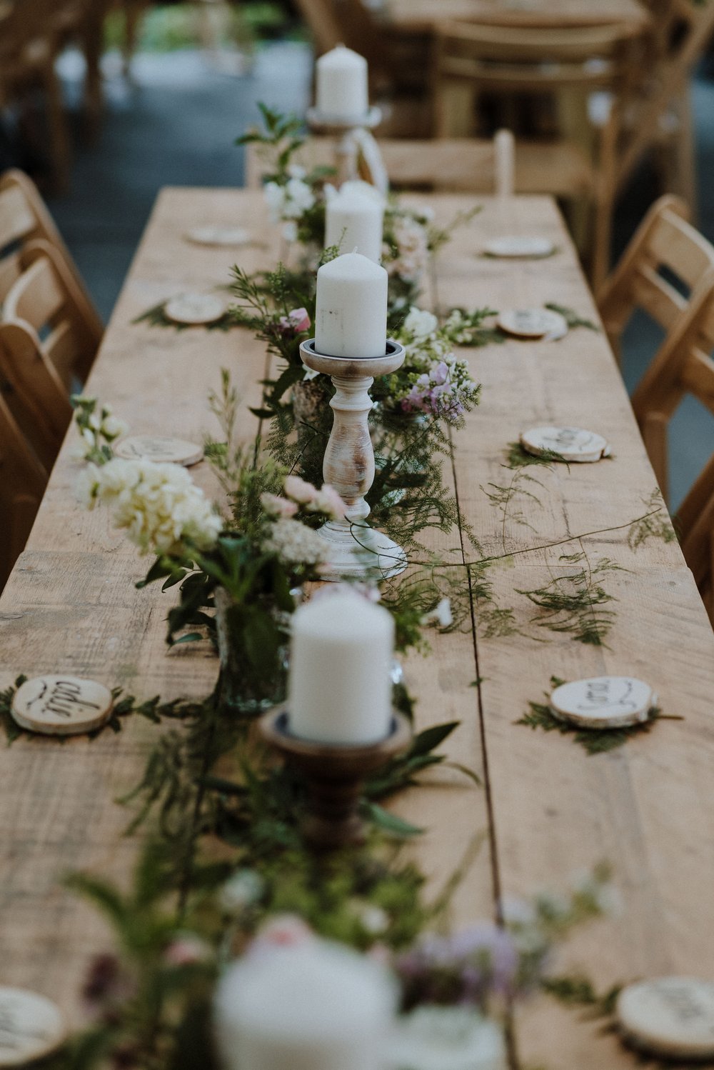Trestle Table Marquee Wedding Decor 