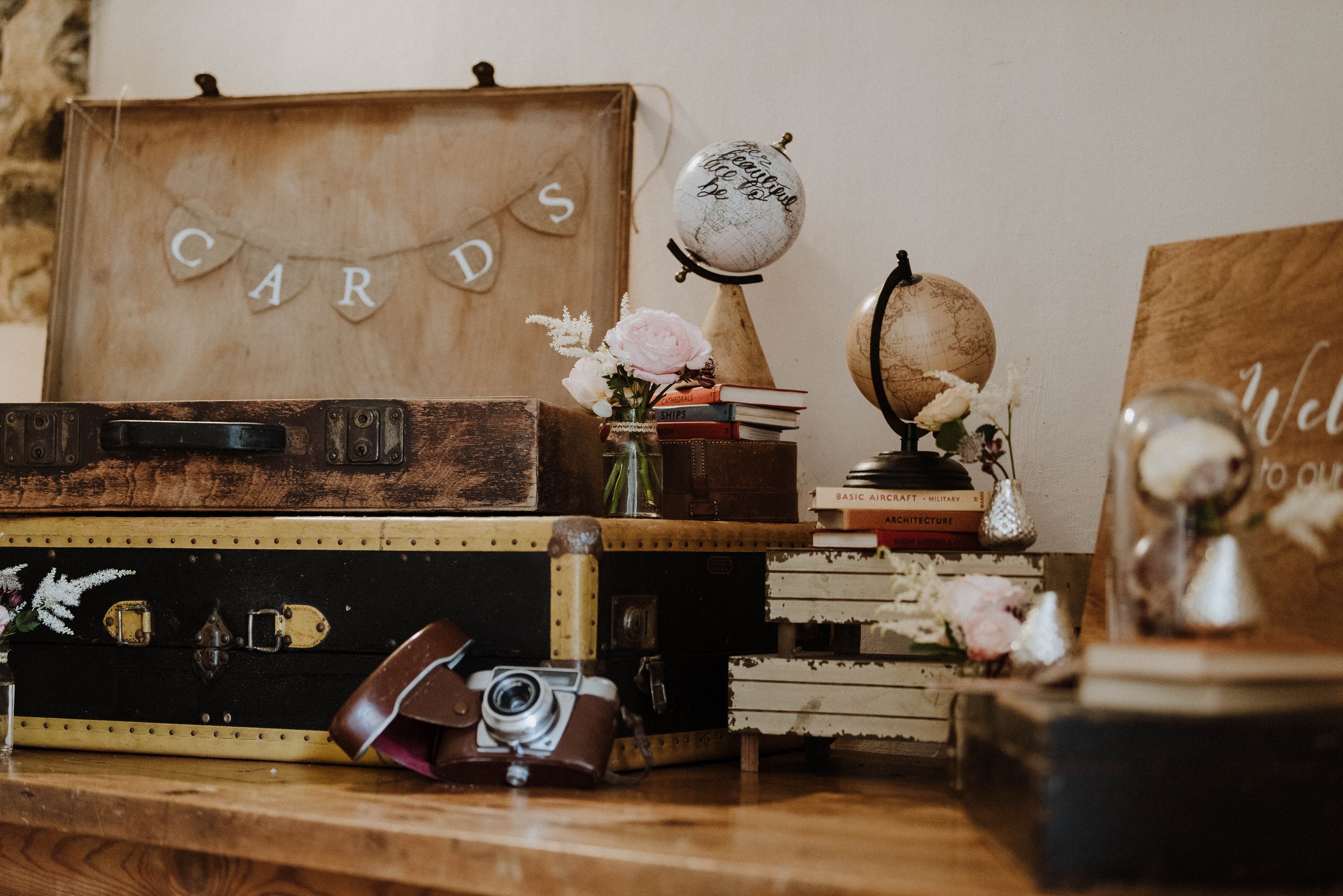 Travel Theme Wedding Card Suitcase 