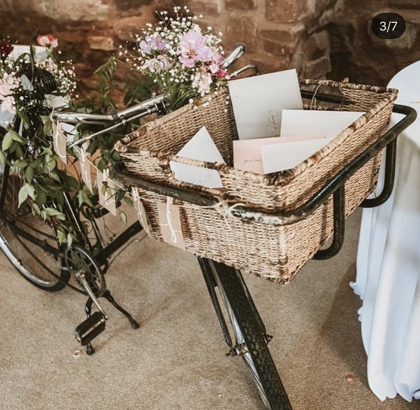 Vintage Wedding Bike Card Display 