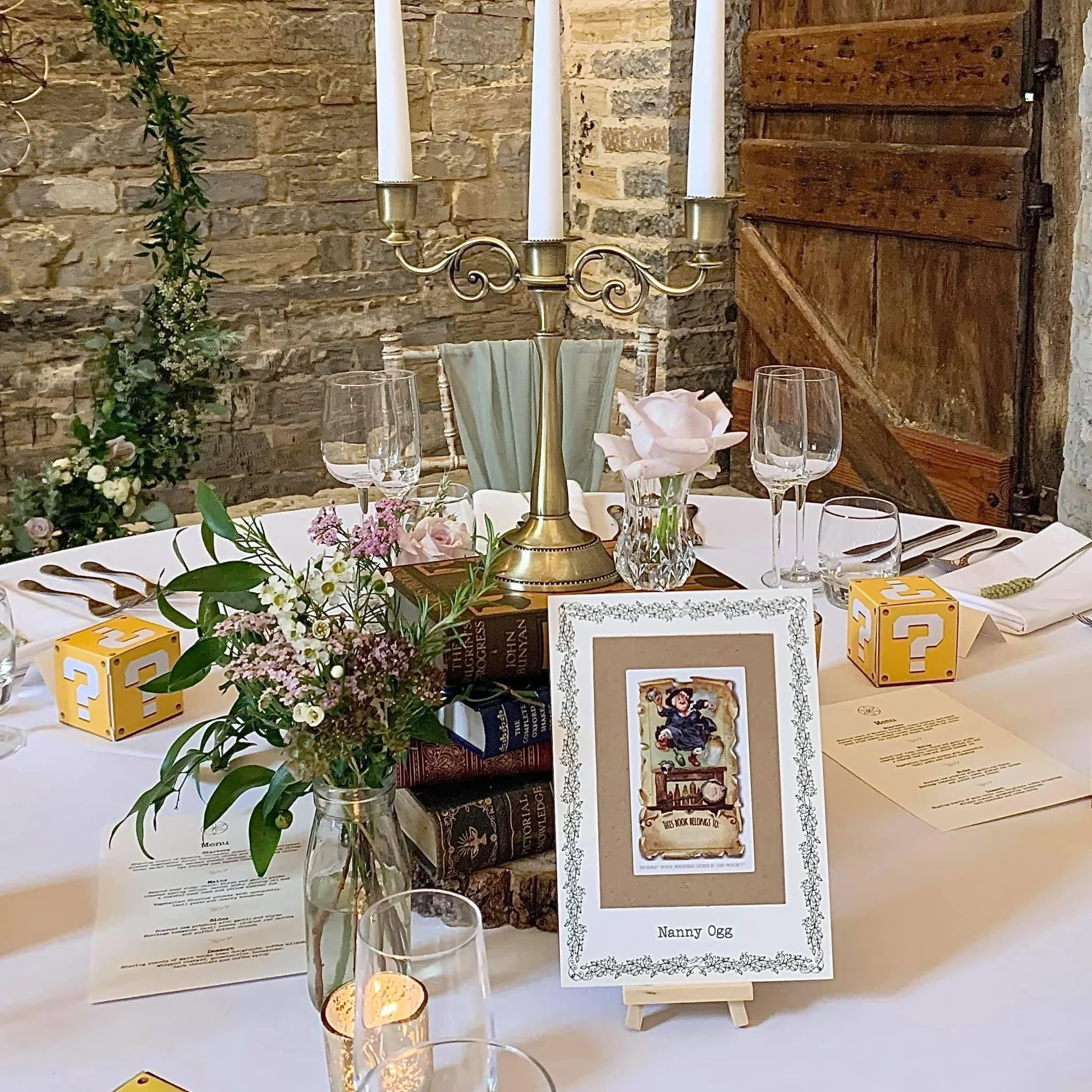 3 Arm Brass Candelabra - £8