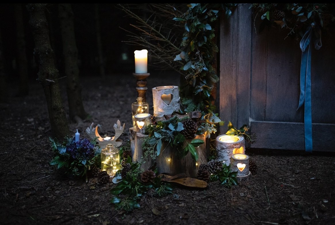 Rustic wooden lantern for hire 