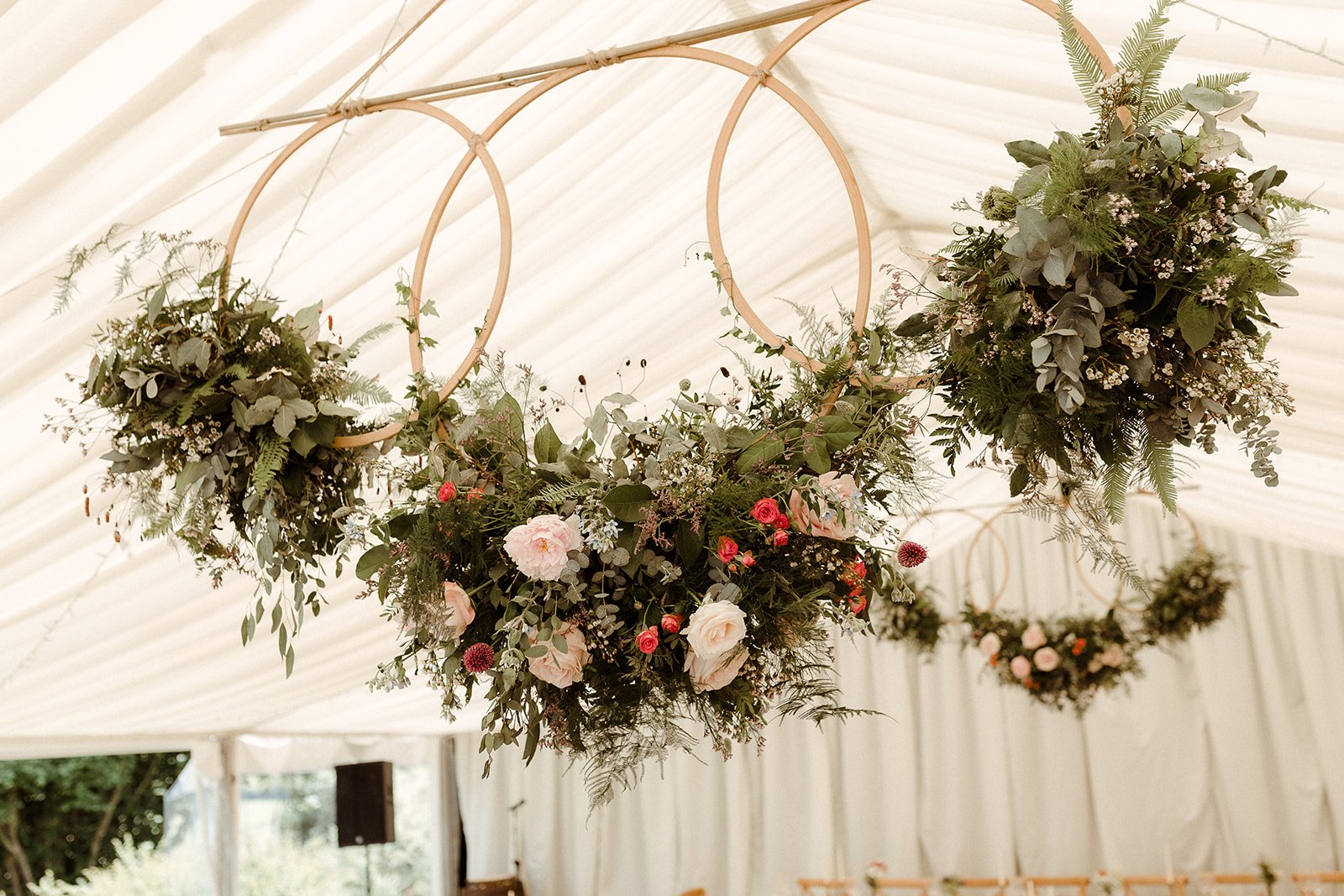 Hamswell House Wedding Marquee Ceiling Decoration