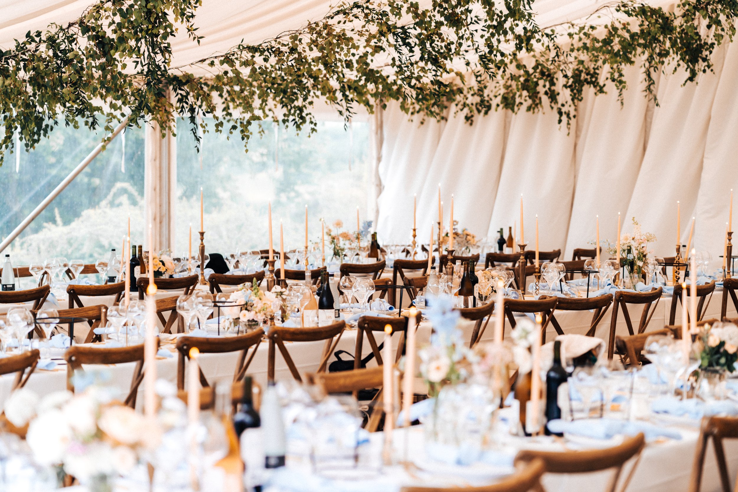 Hamswell House Wedding Marquee Ceiling Decoration