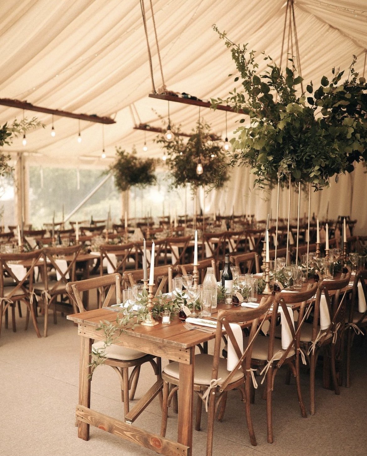 Hamswell House Wedding Marquee Ceiling Decoration