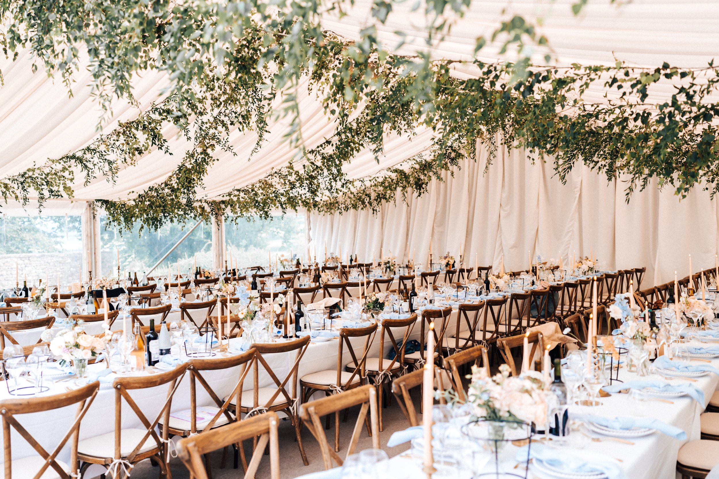 Hamswell House Wedding Marquee Ceiling Decoration