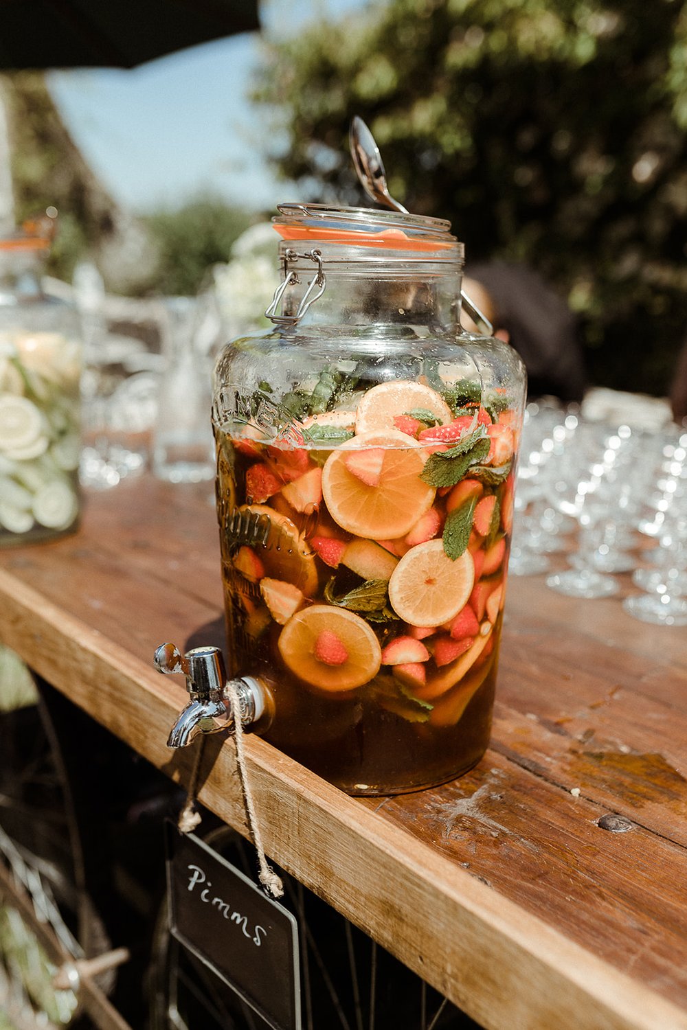 Kilner Jars Drinks Dispenser Hire  Marquee Wedding 