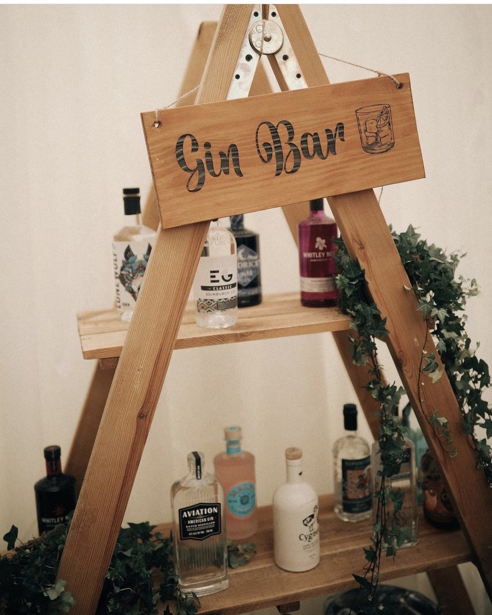 Gin Bar Hire Marquee Wedding Cotswolds