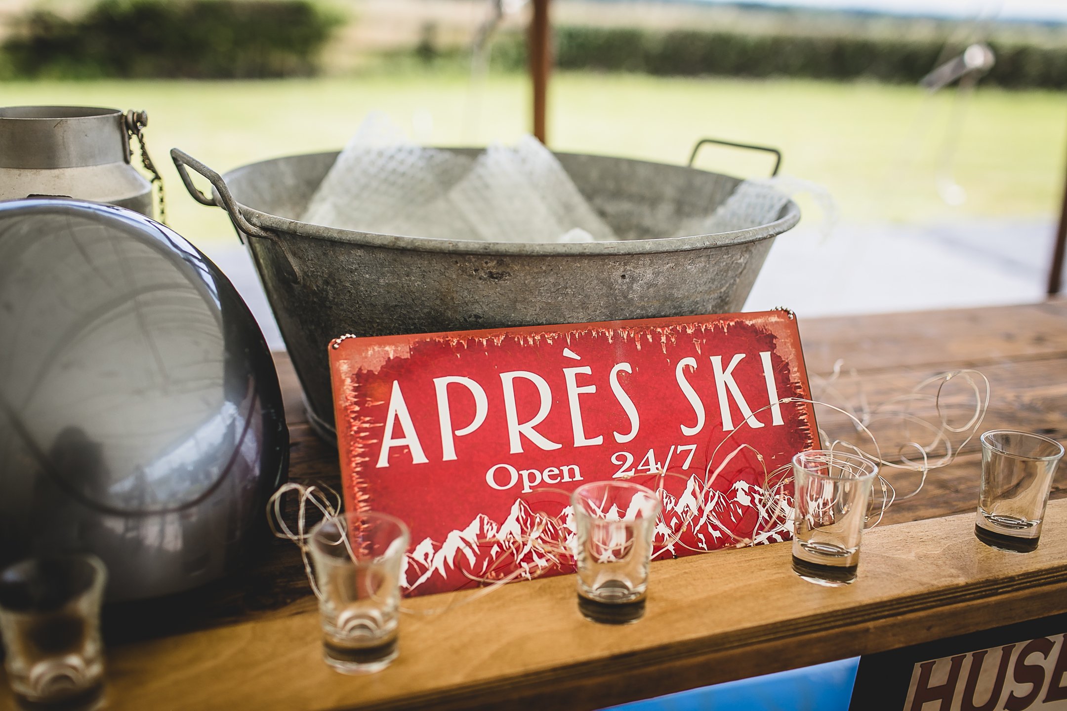 Ski Theme Wedding Marquee Decor 