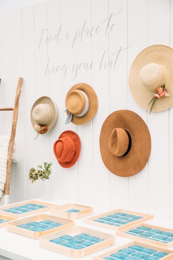 Wedding Guest Hat Display Cotswold Wedding 