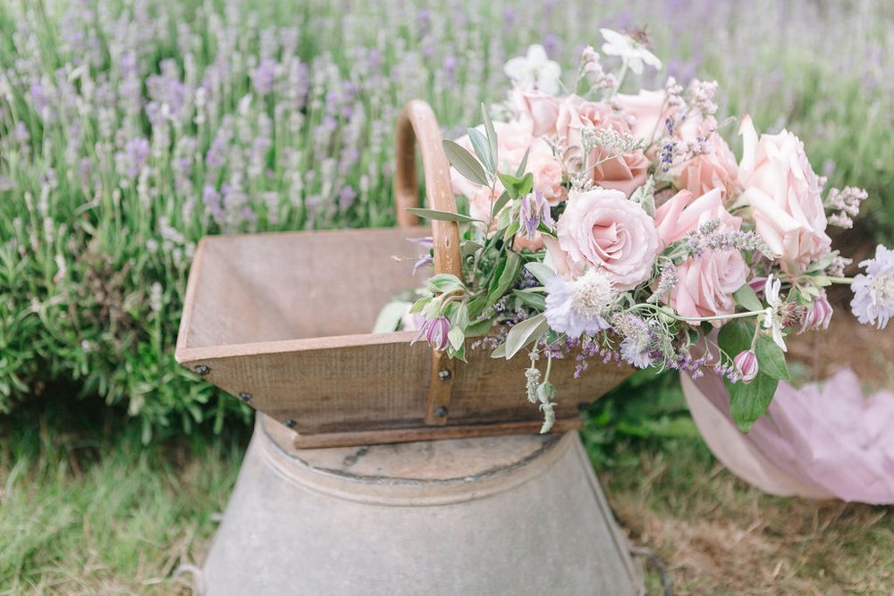 French inspired lavender Floral design 