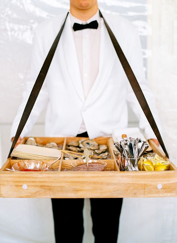Cotswold Barn Wedding Seafood canapés ideas 